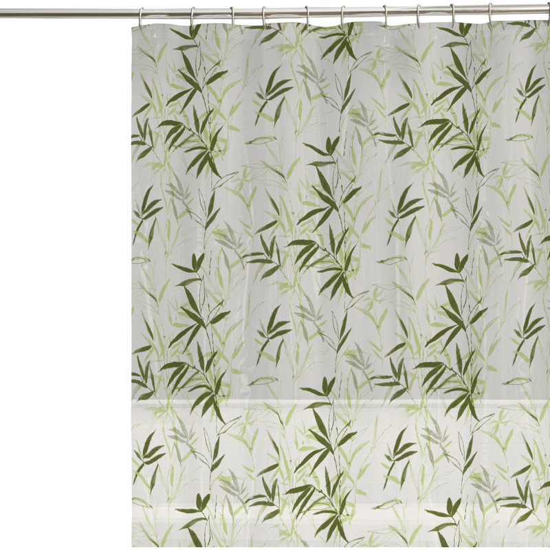 Bay Isle Home Warnock Bamboo Garden PEVA Single Shower Curtain